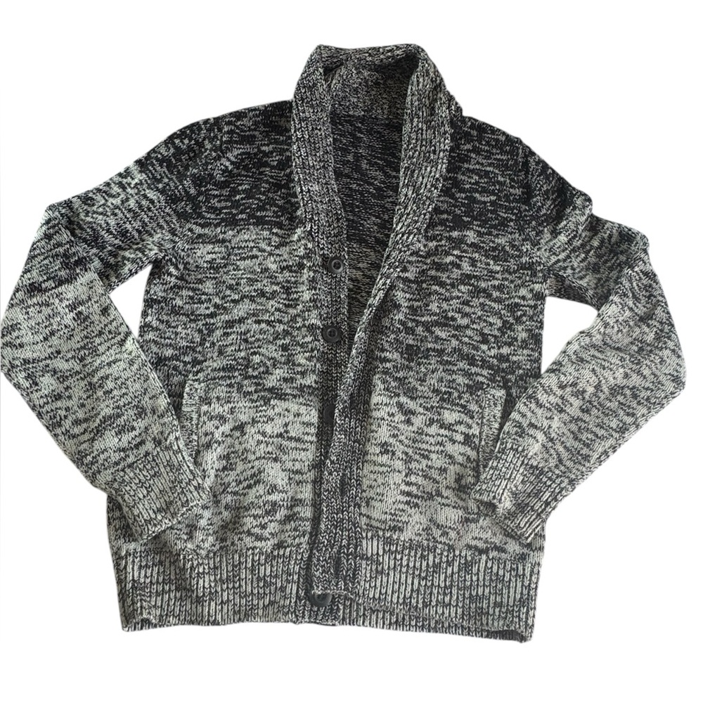 Express Men's Black and Gray Sweater